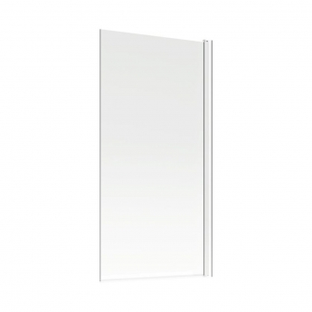Signature Single Square Hinged Bath Screen 1500mm High x 800mm Wide - 6mm Glass