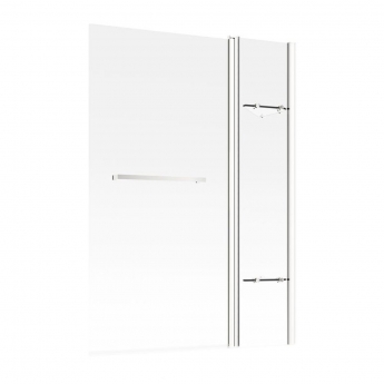 Signature Two Folding Bath Screen With Rail 1500mm High x 1000mm Wide - 6mm Glass