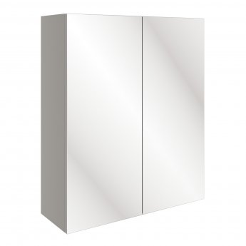 Signature Bergen 2-Door Mirrored Bathroom Cabinet 600mm Wide - Pearl Grey Gloss