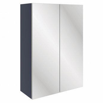 Signature Bergen 2-Door Mirrored Bathroom Cabinet 500mm Wide - Matt Indigo Blue