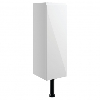 Signature Bergen Floor Standing 1-Door Toilet Roll Unit 200mm Wide - White Gloss