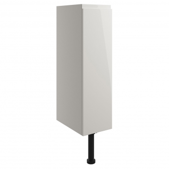 Signature Bergen Floor Standing 1-Door Toilet Roll Unit 200mm Wide - Pearl Grey Gloss