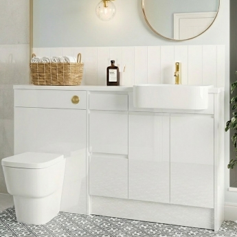 Signature Bergen 3-Drawer and 2-Door 1542mm Toilet and Basin Combination Unit