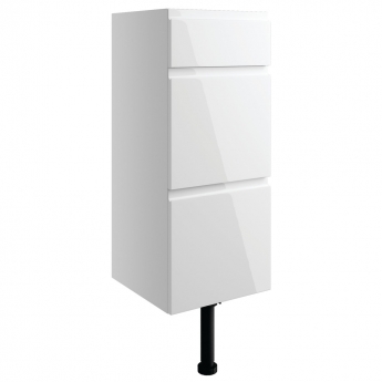 Signature Bergen Floor Standing 3-Drawer Storage Unit 300mm Wide - White Gloss