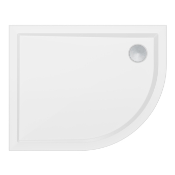 Signature Boundary 40mm Stone Resin Offset Quadrant Shower Tray | Product Image