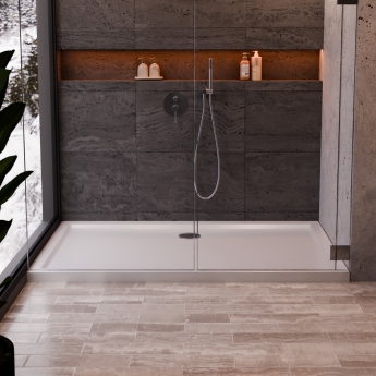Signature Boundary 40mm Stone Resin Rectangular Shower Tray | Product Image