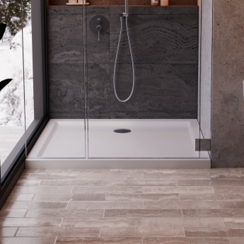 Signature Boundary Rectangular Stone Resin Shower Tray 1000mm x 900mm (inc Waste) | Product Image