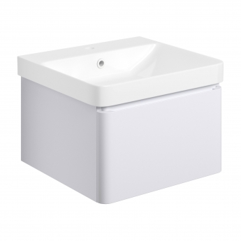 Signature Celeste Bathroom Suite with Wall Hung Vanity Unit 500mm Wide - Matt White