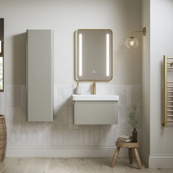 Signature Celeste Wall Hung 1-Drawer Vanity Unit with Basin 500mm Wide - Matt Latte