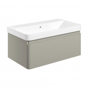 Signature Celeste Wall Hung 1-Drawer Vanity Unit with Basin 800mm Wide - Matt Latte