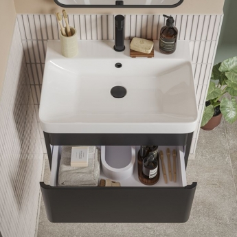 Signature Celeste 800mm 1-Drawer Wall Hung Vanity Unit | Product Image