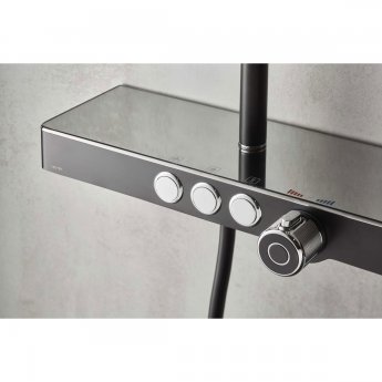 Vema Thermostatic Complete Mixer Shower with Integrated Shelf - White/Chrome