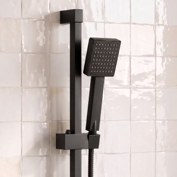 Signature Square Dual Concealed Mixer Shower with Shower Kit + Fixed Head - Matt Black | Product Image