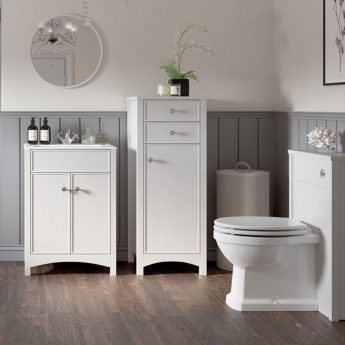 Signature Copenhagen Back to Wall WC Toilet Unit 500mm Wide - Satin White Ash