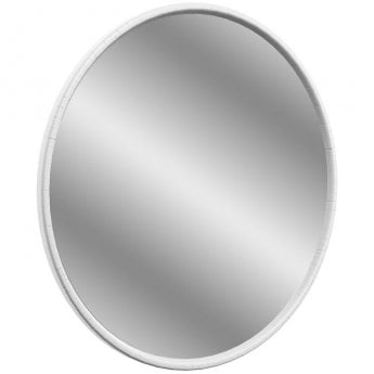 Signature Copenhagen Round Bathroom Mirror 550mm Diameter - Satin White Ash