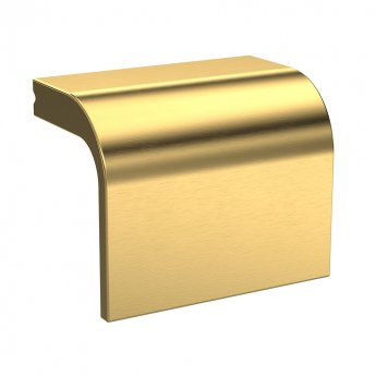 Curva Deluxe Wall Hung Vanity Unit with Brass Handles - 600mm Wide - Gloss White