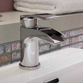 Signature Deluge Basin Mixer Tap Single Handle with Waste - Chrome