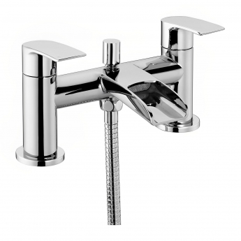 Signature Deluge Bath Shower Mixer Tap with Shower Kit and Bracket - Chrome