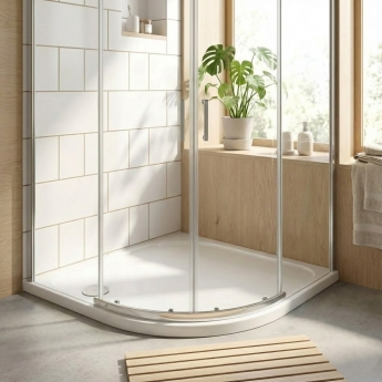 Signature Deluxe Offset Quadrant Shower Tray 1200mm x 800mm Right Handed (inc Waste) | Product Image