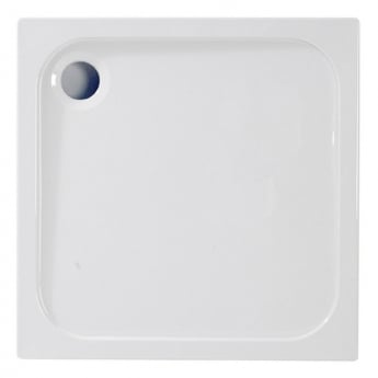 Signature Deluxe Square Shower Tray with Waste 800mm x 800mm - White