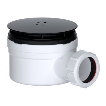 Signature Dusk Matt Black 40mm Quadrant Shower Tray (inc Black Waste)