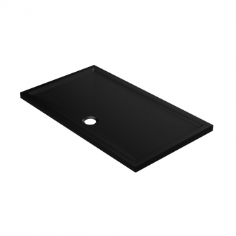 Signature Dusk Matt Black 40mm Rectangular Shower Tray (inc Black Waste)