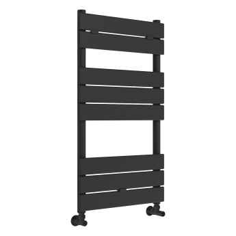 Signature Elite Flat Panel Heated Towel Rail 840mm H x 500mm W - Black | Product Image
