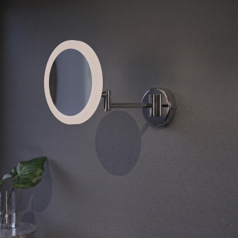 Signature Emily Round LED Cosmetic Frameless Bathroom Mirror - Chrome | Product Image