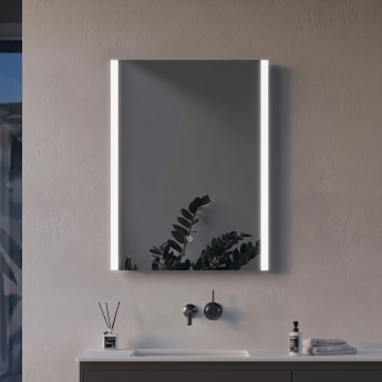 Signature Emma Front-Lit LED Bathroom Mirror with Demister Pad 700mm H x 500mm W | Product Image
