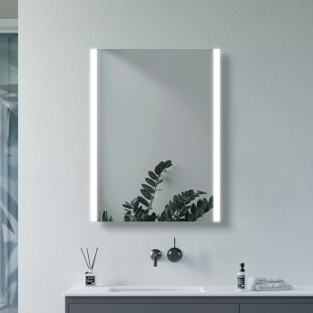 Signature Emma Front-Lit LED Bathroom Mirror with Demister Pad 700mm H x 500mm W | Product Image