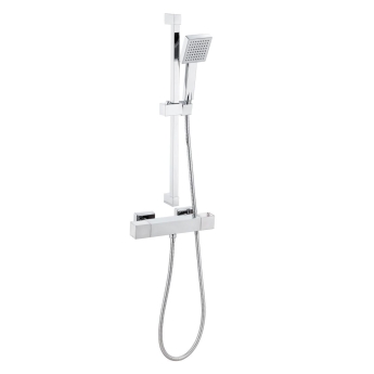 Signature Energy Cool-Touch Thermostatic Bar Mixer Shower with Adjustable Shower Riser Kit - Chrome | Product Image