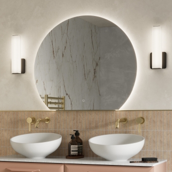Signature Enzo Round Back-Lit LED Bathroom Mirror with Demister Pad 500mm H x 600mm W