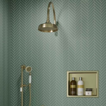 Signature Eternal Traditional Round Shower Head 200mm Diameter - Brushed Brass