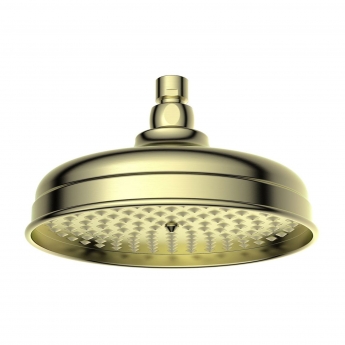 Signature Eternal Traditional Round Shower Head 200mm Diameter - Brushed Brass