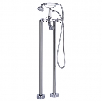 Signature Greenwich Freestanding Bath Shower Mixer Tap with Shower Kit - Chrome