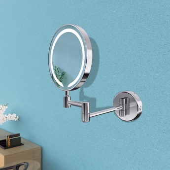Signature Evelyn Round LED Cosmetic Bathroom Mirror - Chrome