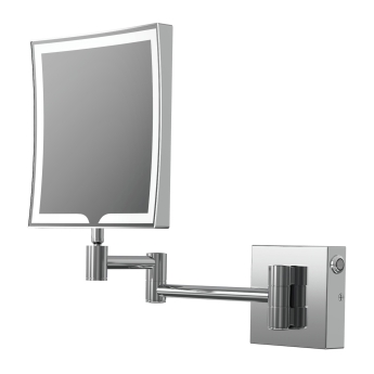Signature Evelyn Square LED Cosmetic Bathroom Mirror 200mm H x 200mm W - Chrome | Product Image