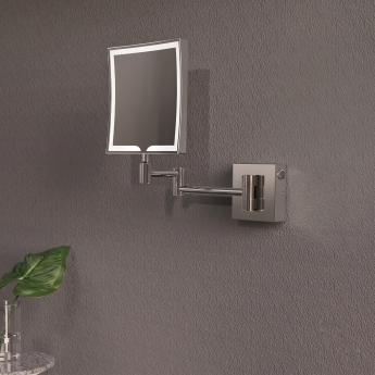 Signature Evelyn Square LED Cosmetic Bathroom Mirror 200mm H x 200mm W - Chrome | Product Image