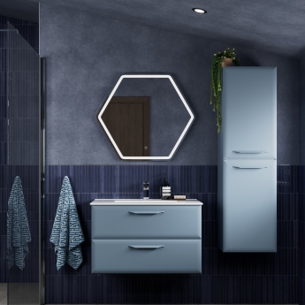 Signature Fabio Hexagonal LED Bathroom Mirror with Demister Pad 693mm H x 785mm W