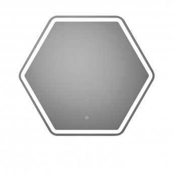 Signature Fabio Hexagonal LED Bathroom Mirror with Demister Pad 693mm H x 785mm W