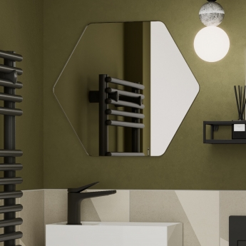 Signature Gabriel Hexagonal Bathroom Mirror 441mm H x 500mm W