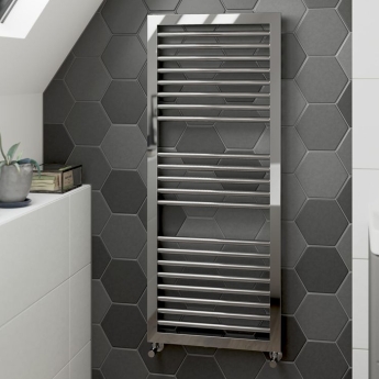 Signature Garrick Straight Heated Towel Rail 1228mm H x 500mm W | Product Image