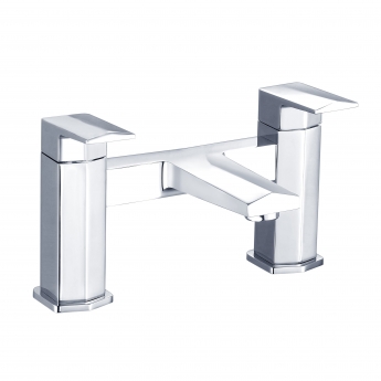 Signature Geo Bath Filler Tap Pillar Mounted - Chrome