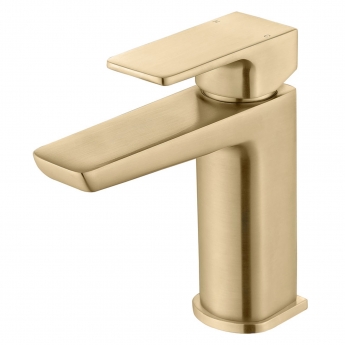 Signature Glide Mono Basin Mixer Tap Single Handle with Waste - Brushed Brass