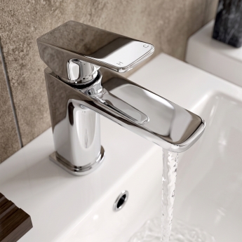 Signature Glide Chrome Mono Basin Mixer Tap (inc Waste) | Product Image