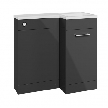 Signature Gothenburg RH Combination Unit with Basin 900mm Wide - Anthracite Gloss | Product Image