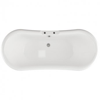 Signature Grace Freestanding Roll Top Bath with Base 1760mm x 700mm - 2 Tap Hole