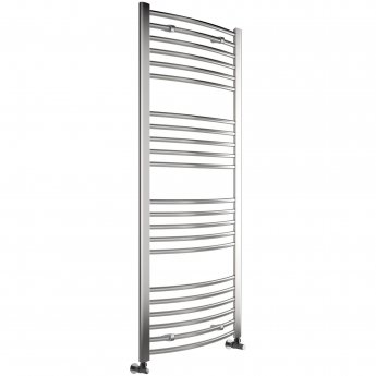 Signature Paragon Curved Heated Towel Rail 1600mm H x 500mm W - Chrome