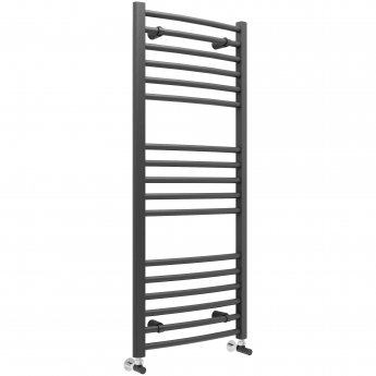 Signature Paragon Curved Heated Towel Rail 1200mm H x 500mm W - Anthracite