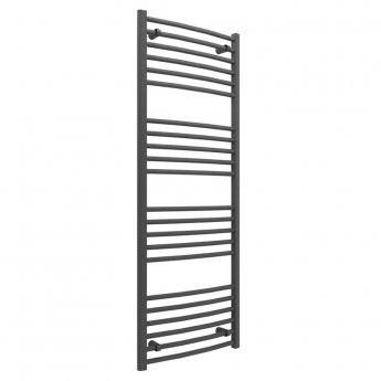 Signature Paragon Curved Heated Towel Rail 1600mm H x 500mm W - Anthracite